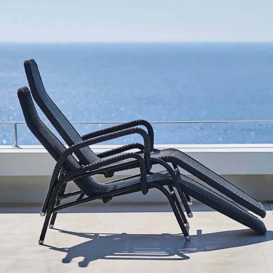 Cane-line Seating*Sunrise sun lounger, Graphite Grey