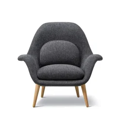 Fredericia Furniture Armchairs & Footstools*Swoon armchair, Hallingdal 65 180-oiled oak Grey