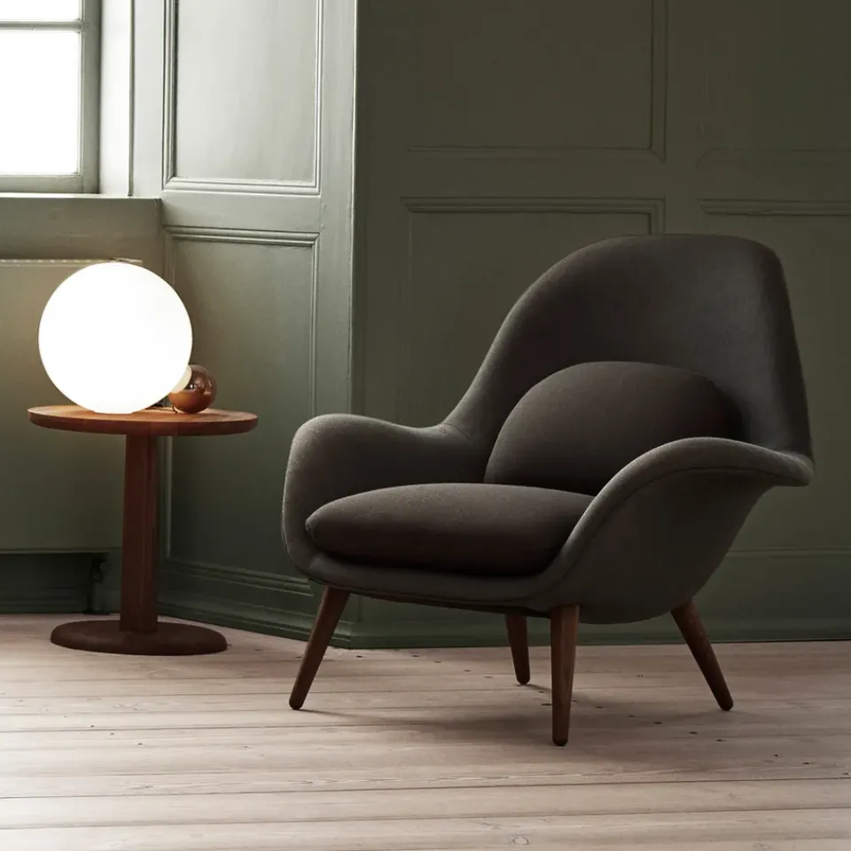 Fredericia Furniture Armchairs & Footstools*Swoon armchair, Hallingdal 65 180-oiled oak Grey