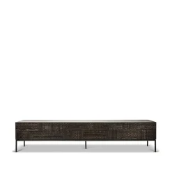 Ethnicraft T.V & Media Units|Dressers & Sideboards*Tabwa media cabinet, teak 51x240 cm Black