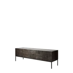 Ethnicraft T.V & Media Units|Dressers & Sideboards*Tabwa media cabinet, teak 51x160 cm Black