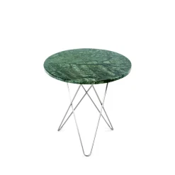 OX Denmarq Coffee Tables*Tall Mini O Table coffee table, Marble . stainless steel Green