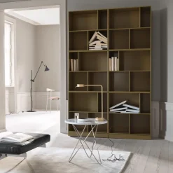 OX Denmarq Coffee Tables*Tall Mini O Table coffee table, marble . stainless steel stand Brown