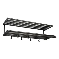 Essem Design Hat Rack & Hat Shelves*Tamburin hat rack 100 cm, oiled oak- Black
