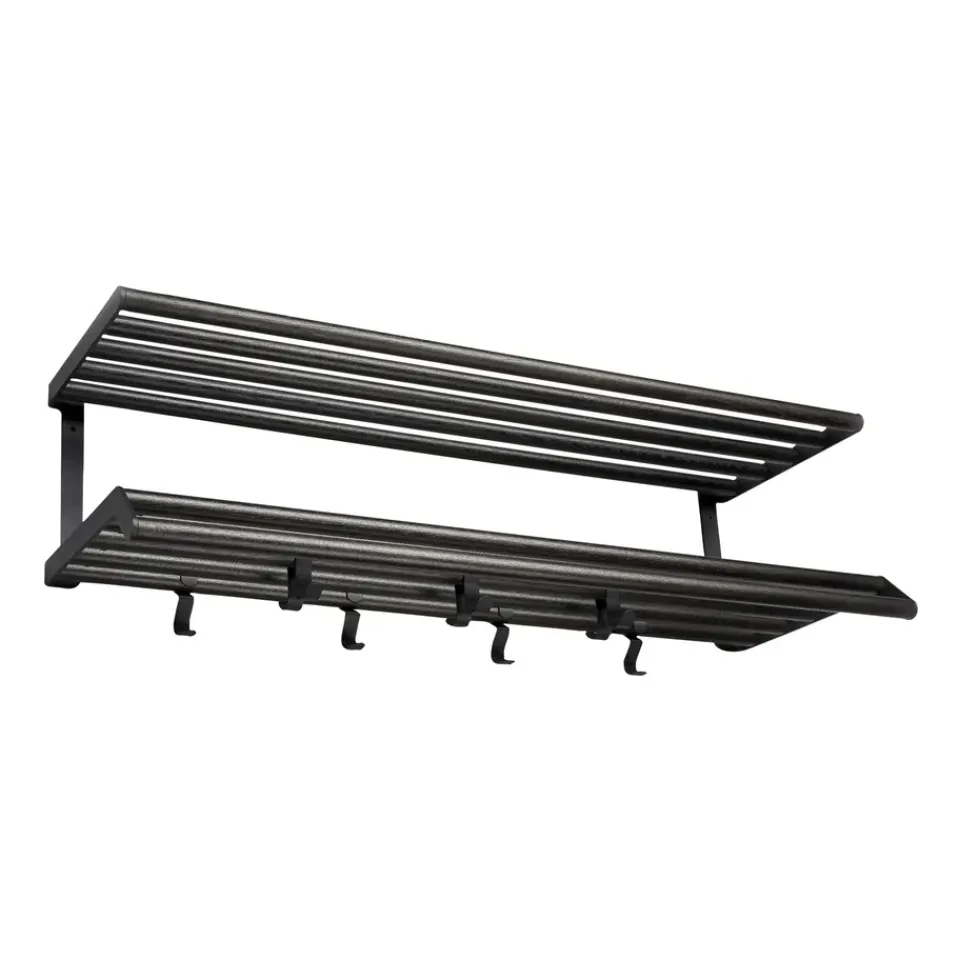 Essem Design Hat Rack & Hat Shelves*Tamburin hat rack 100 cm, oiled oak- Black
