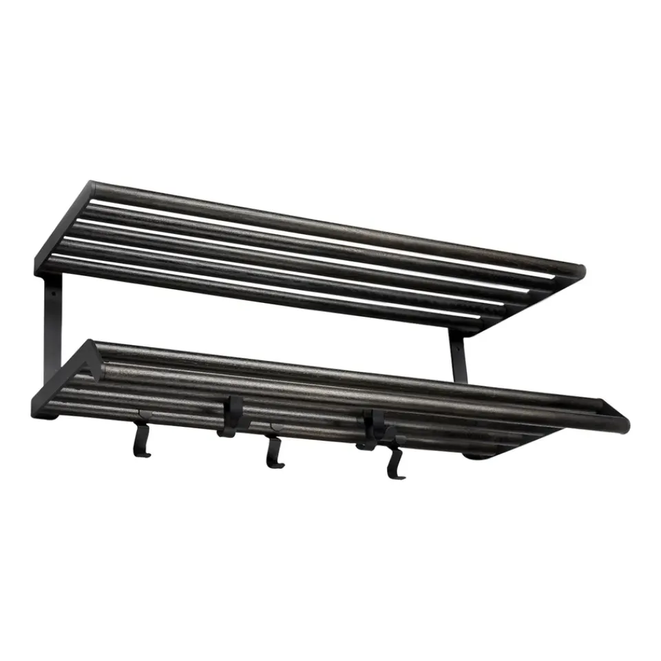 Essem Design Hat Rack & Hat Shelves*Tamburin hat shelf 60 cm, oiled oak- Black