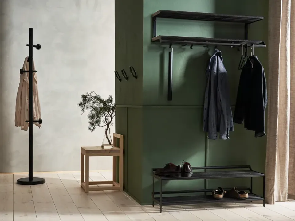 Essem Design Hat Rack & Hat Shelves*Tamburin hat shelf 60 cm, oiled oak- Black