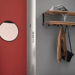 Essem Design Hat Rack & Hat Shelves*Tamburin hat shelf 60 cm, oak- Black