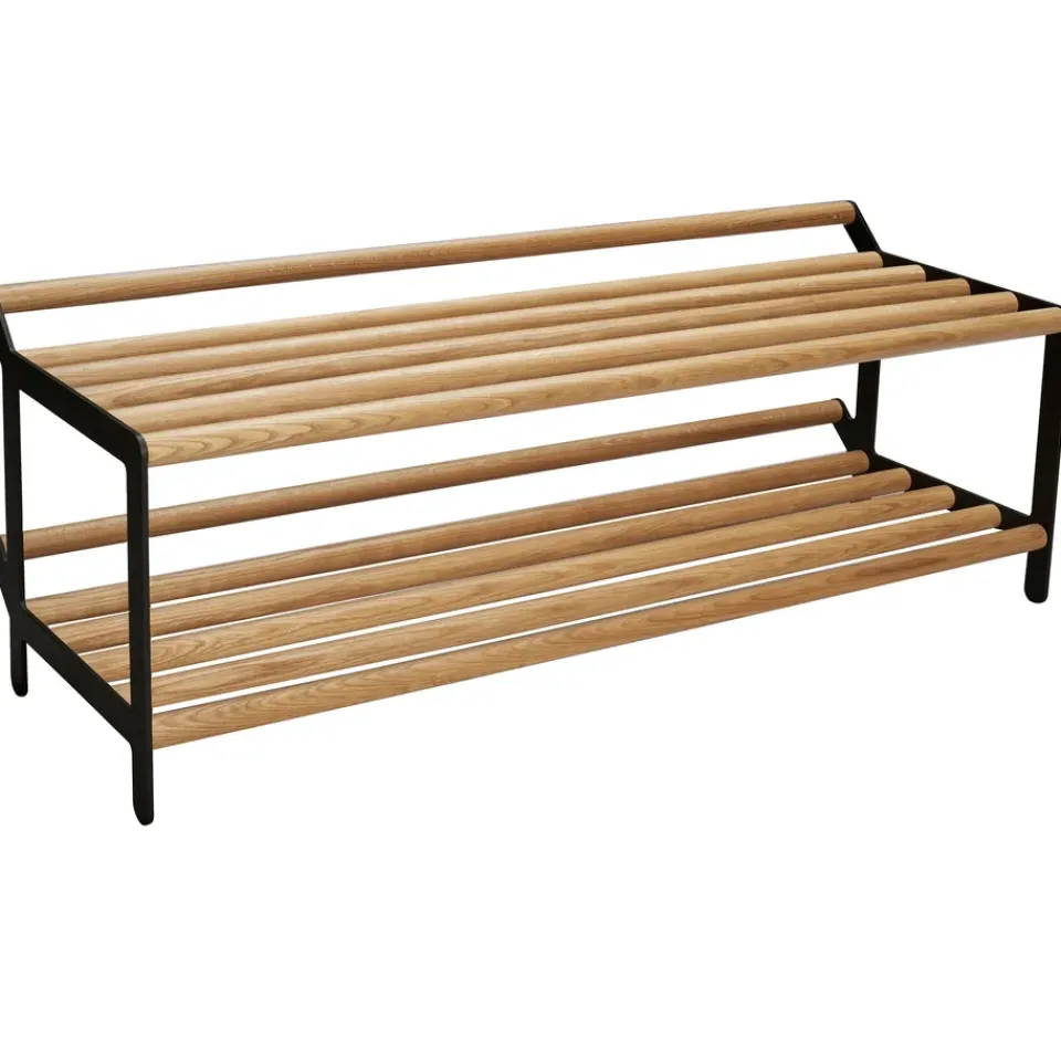 Essem Design Shoe Racks*Tamburin shoe shelf 100 cm, oak- Black