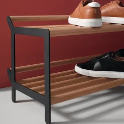 Essem Design Shoe Racks*Tamburin shoe shelf 100 cm, oak- Black