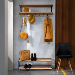 Essem Design Shoe Racks*Tamburin shoe shelf 100 cm, oak- Black