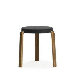 Normann Copenhagen Stools*Tap stool, , walnut legs Black