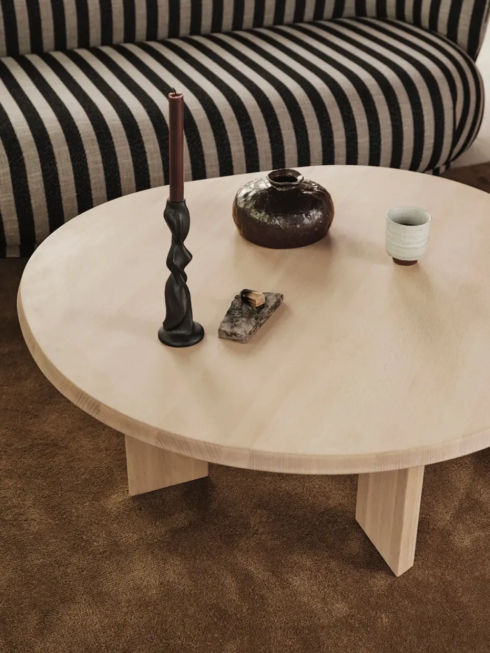 Ferm Living Coffee Tables*Tarn coffee table 107,6x108,1 cm, White oiled beech Beige