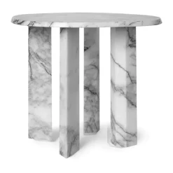 Ferm Living Side Tables*Taula side table Ø54,4x45 cm, White-charcoal Grey