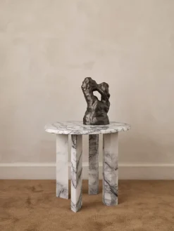 Ferm Living Side Tables*Taula side table Ø54,4x45 cm, White-charcoal Grey