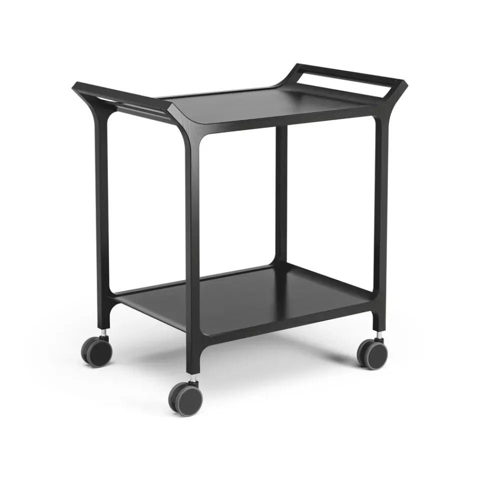 Swedese Serving Trolleys*Teatime serving trolley, Ash glazed Black