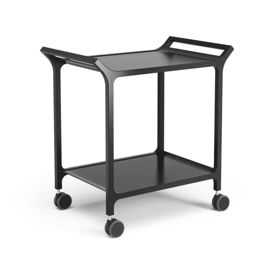Swedese Serving Trolleys*Teatime serving trolley, Ash glazed Black