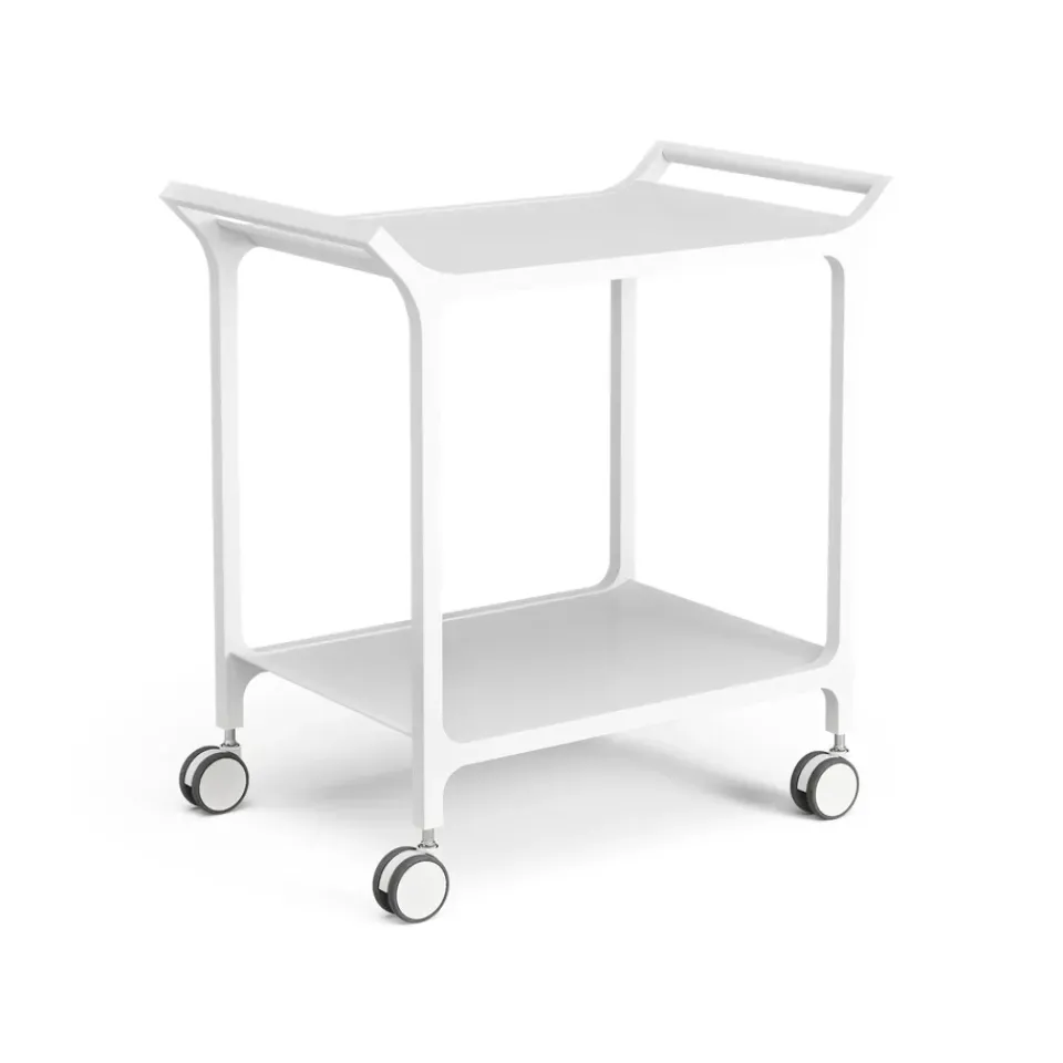 Swedese Serving Trolleys*Teatime serving trolley, Ash glazed White