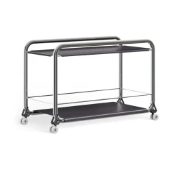 Lammhults Serving Trolleys*Tension trolley, Chrome-graphite texture GreySilver-coloured
