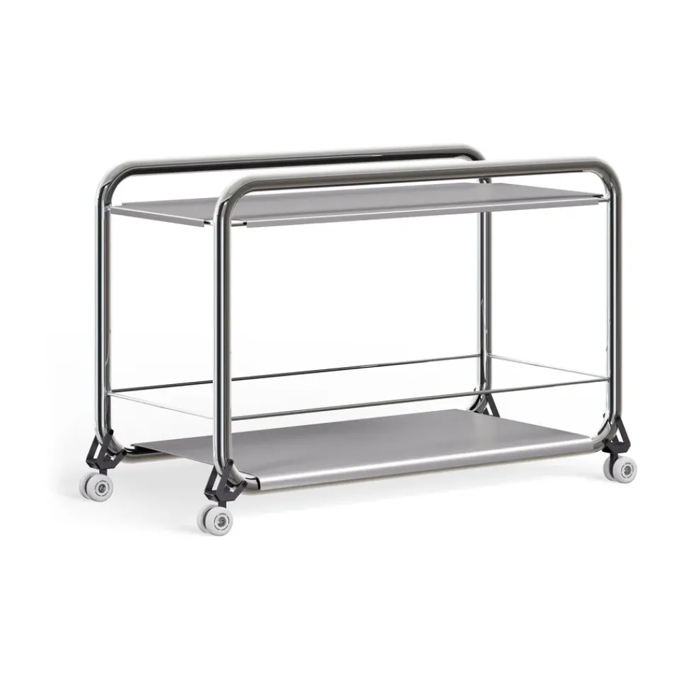 Lammhults Serving Trolleys*Tension trolley, Chrome-stainless steel Silver-coloured