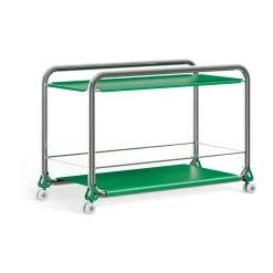 Lammhults Serving Trolleys*Tension trolley, Krom-green GreenSilver-coloured