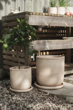 DBKD Garden Details & Accessories*Terra pot, Sand, Ø33x36 cm Beige