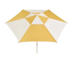 HAY Sun Protection*Terrazza Hexagon parasol, Off white-ochre Multi