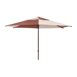 HAY Sun Protection*Terrazza Hexagon parasol, Off-white-burgundy Multi