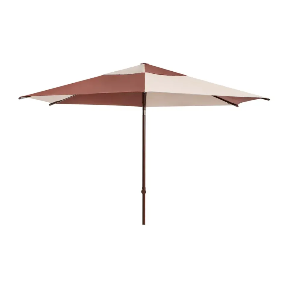 HAY Sun Protection*Terrazza Hexagon parasol, Off-white-burgundy Multi