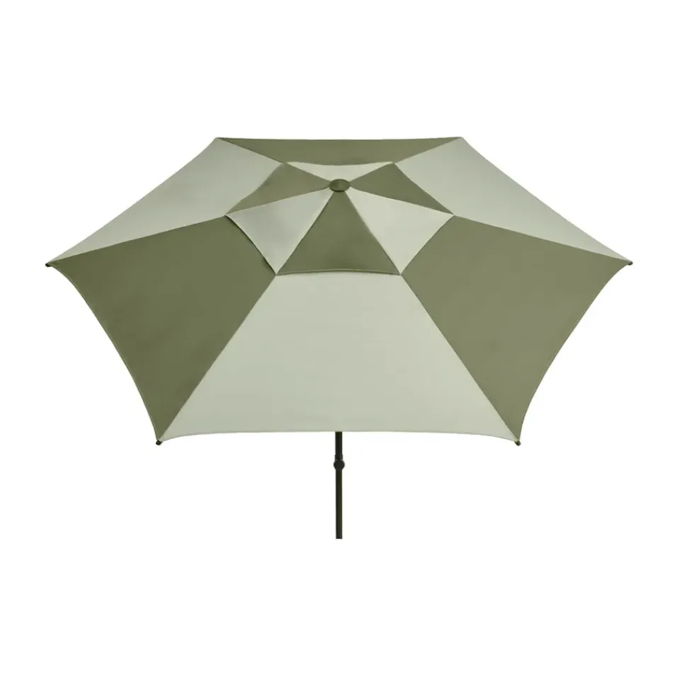 HAY Sun Protection*Terrazza Hexagon parasol, Green-dark green Multi