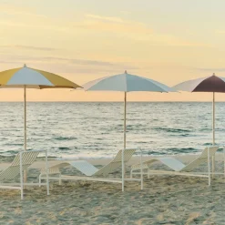 HAY Sun Protection*Terrazza Octagon parasol, Off white-ochre Multi