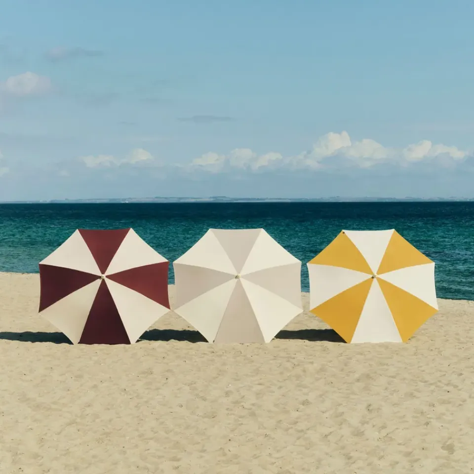 HAY Sun Protection*Terrazza Octagon parasol, Off-white-burgundy Multi