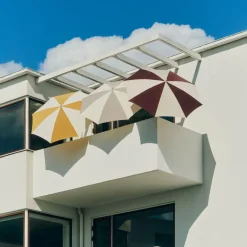 HAY Sun Protection*Terrazza Octagon parasol, Off-white-burgundy Multi
