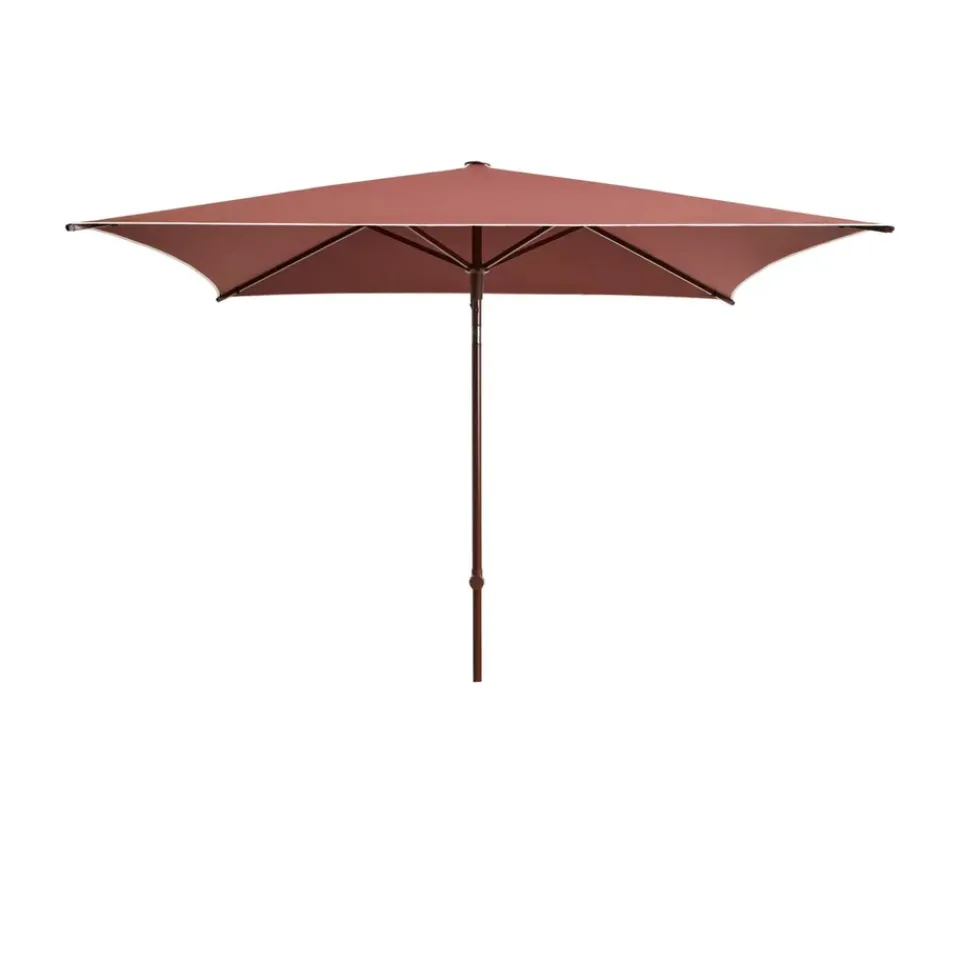 HAY Sun Protection*Terrazza Square parasol, Off white-burgundy Multi