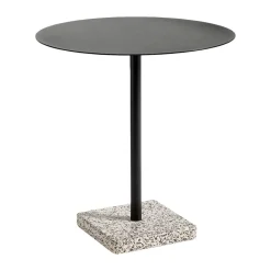 HAY Dining Tables*Terrazzo dining table Ø70 cm, terrazzo-anthracite Grey