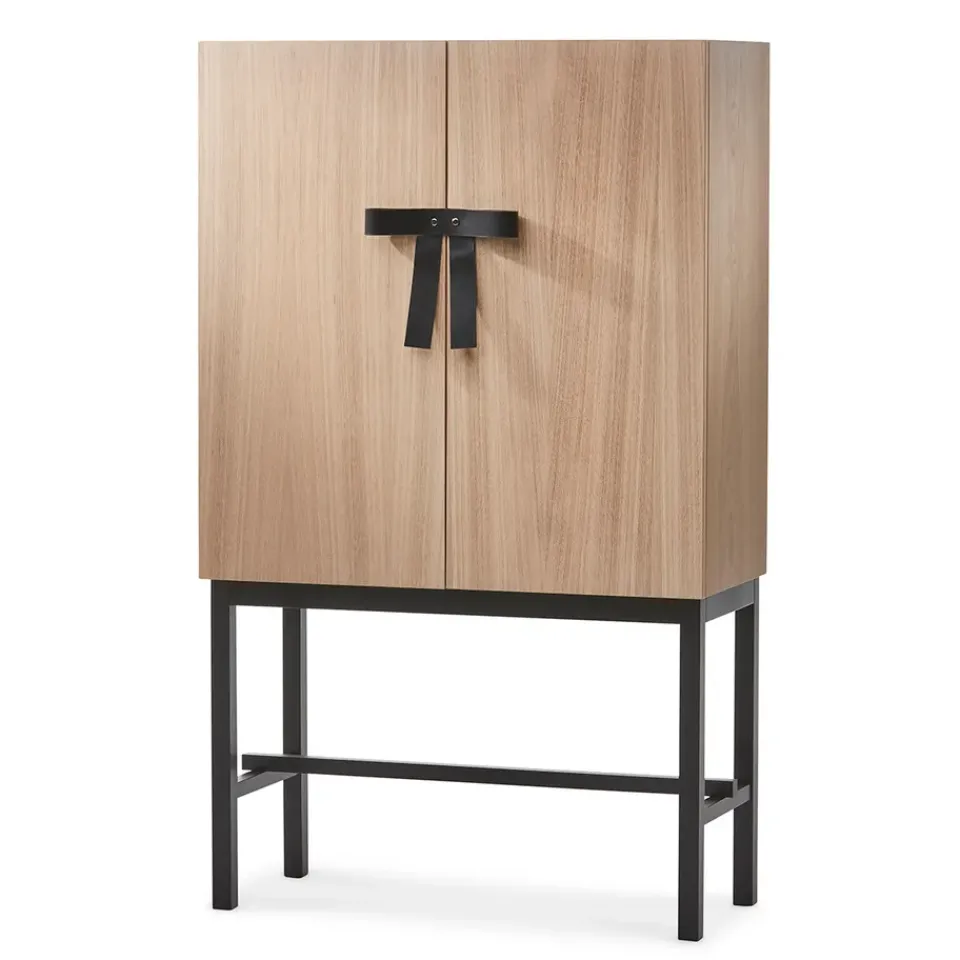 A2 Display & Glass Cabinets*The Bow cupboard, White-oiled oak-black Beige