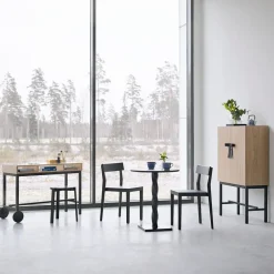A2 Display & Glass Cabinets*The Bow cupboard, White-oiled oak-black Beige
