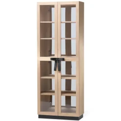 A2 Display & Glass Cabinets*The Bow display cabinet, White oiled oak Beige
