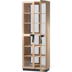 A2 Display & Glass Cabinets*The Bow display cabinet, White oiled oak Beige
