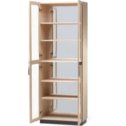 A2 Display & Glass Cabinets*The Bow display cabinet, White oiled oak Beige