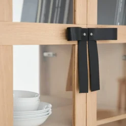 A2 Display & Glass Cabinets*The Bow display cabinet, White oiled oak Beige