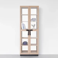 A2 Display & Glass Cabinets*The Bow display cabinet, White oiled oak Beige