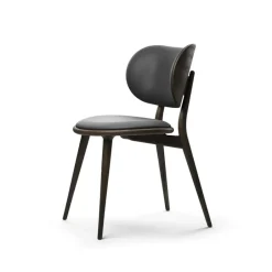Mater Chairs*The Dining Chair chair, leather , stained beech Black