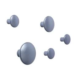 Muuto Clothes Hooks & Hangers*The Dots clothes hook metal 5 pack, Pale Blue