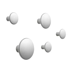 Muuto Clothes Hooks & Hangers*The Dots clothes hook metal 5 pack, Aluminum Silver-coloured