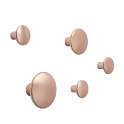 Muuto Clothes Hooks & Hangers*The Dots clothes hook metal 5 pack, Rose Pink