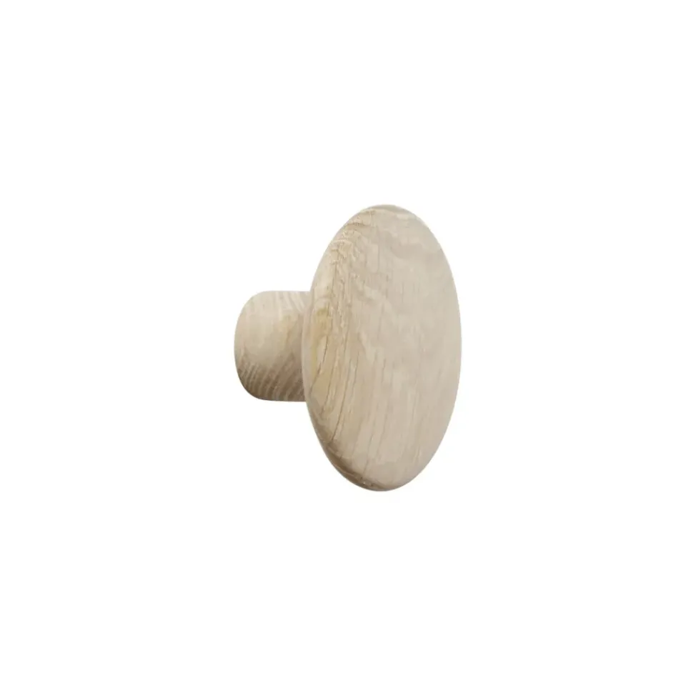 Muuto Clothes Hooks & Hangers*The Dots clothes hook oak, Ø9 cm Brown