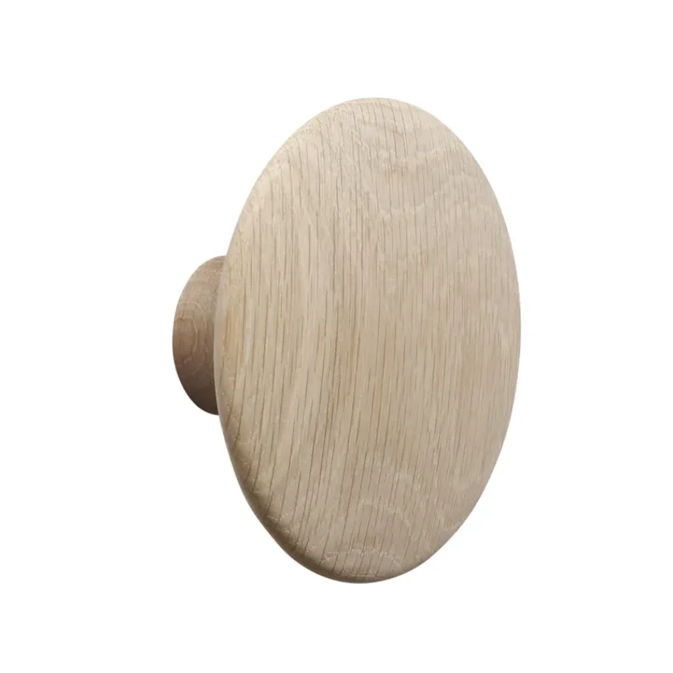 Muuto Clothes Hooks & Hangers*The Dots clothes hook oak, Ø13 cm Brown