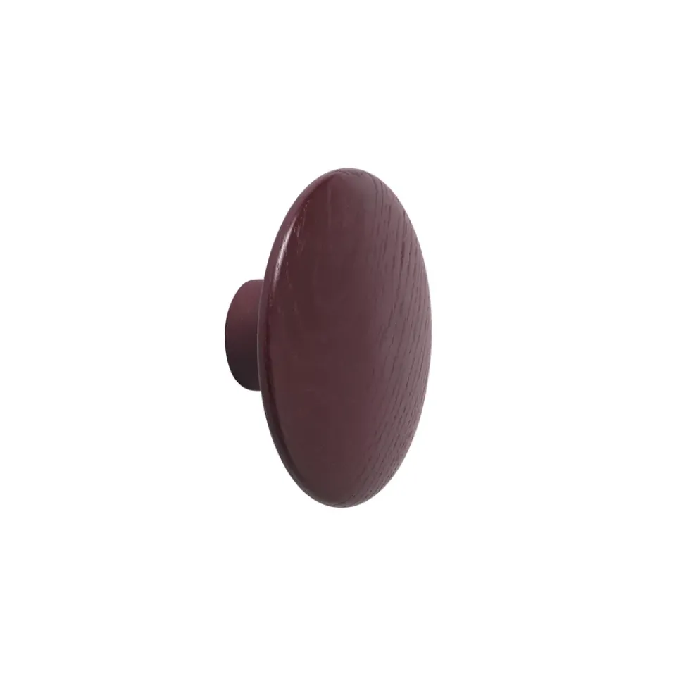 Muuto Clothes Hooks & Hangers*The Dots coat hook burgundy, Large Red