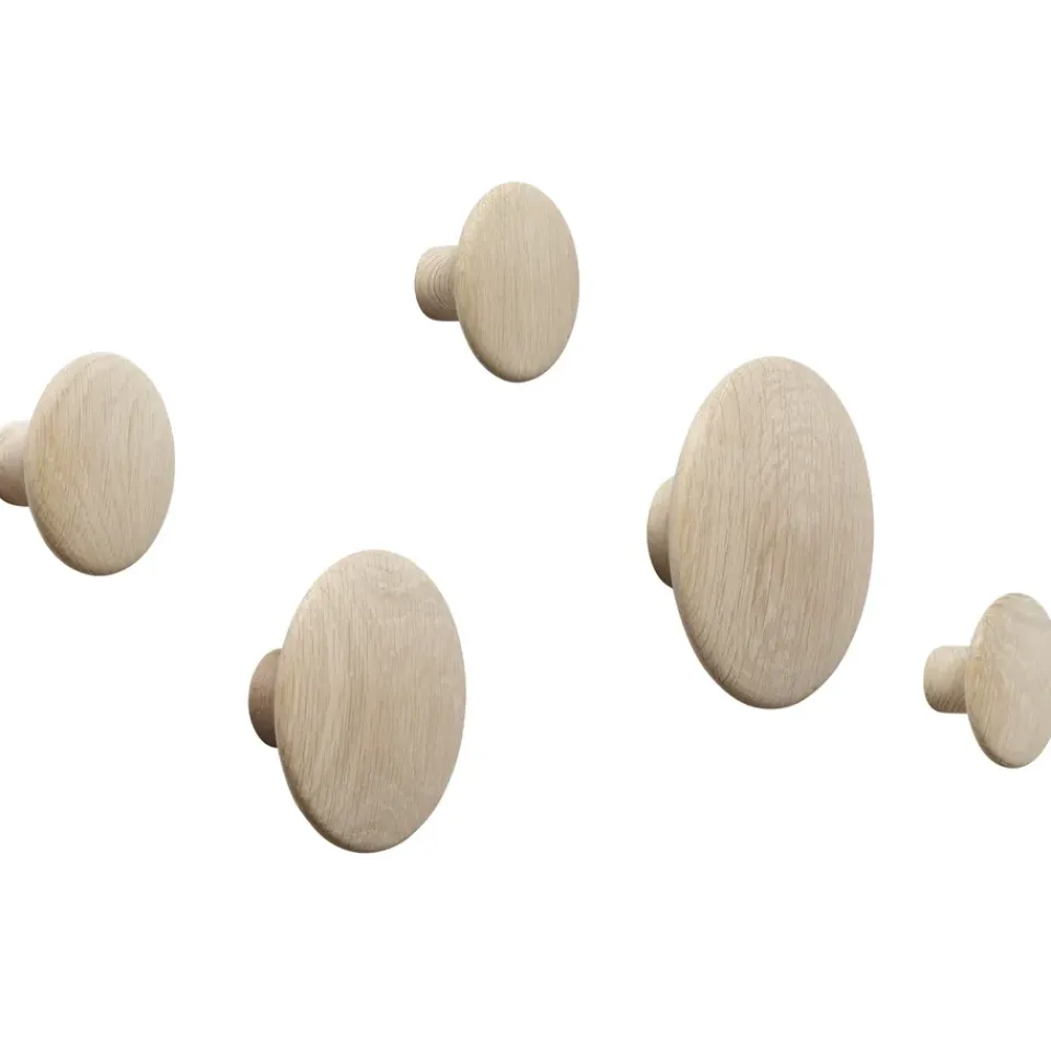 Muuto Clothes Hooks & Hangers*The Dots coat hooks, 5-pack, Oak Brown